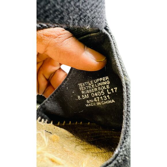 🌿 Tory Burch Canvas Espadrille Wedge Sandals Natural Beige 8.5 Boho Chic FLAW - Picture 7 of 8